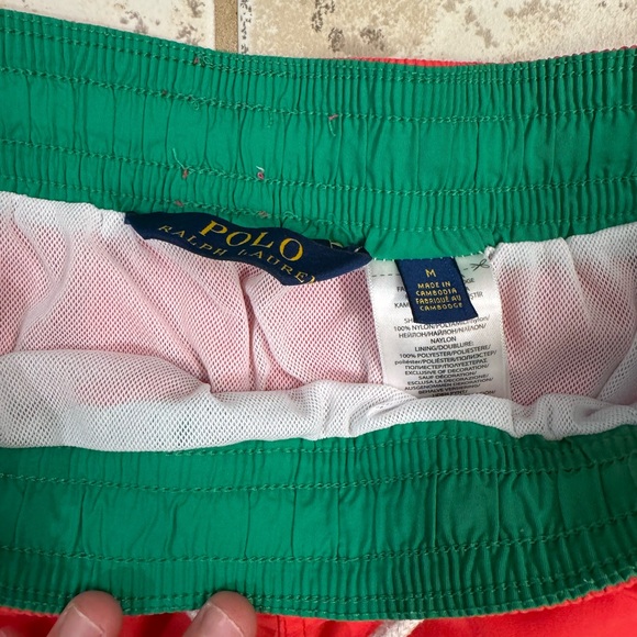 Men’s Red Polo Ralph Lauren Swim Trunks - Picture 3 of 3